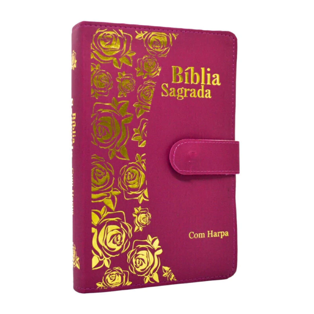 BÍBLIA SAGRADA LETRA HIPERGIGANTE HARPA HAVIVADA - CARTEIRA PINK