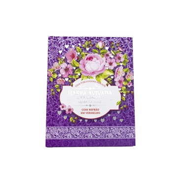 HARPA AVIVADA E CORINHOS BROCHURA L. GIGANTE - MOD. 01 FLORAL LILAS