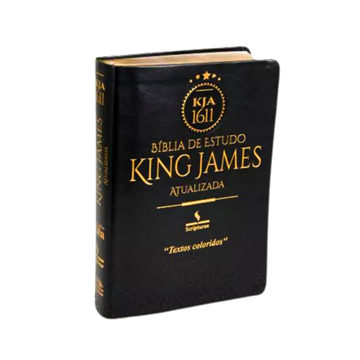 BÍBLIA KING JAMES ATUALIZADA DE ESTUDO LETRA GIGANTE PRETA DIVS