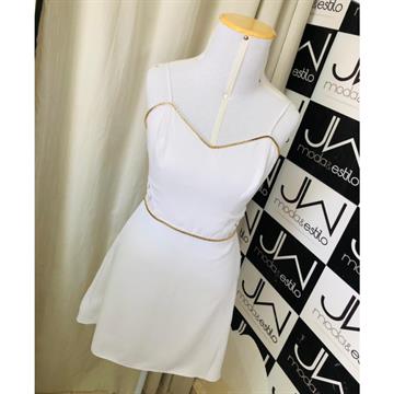 VESTIDO VAZADO COM AVIAMENTO