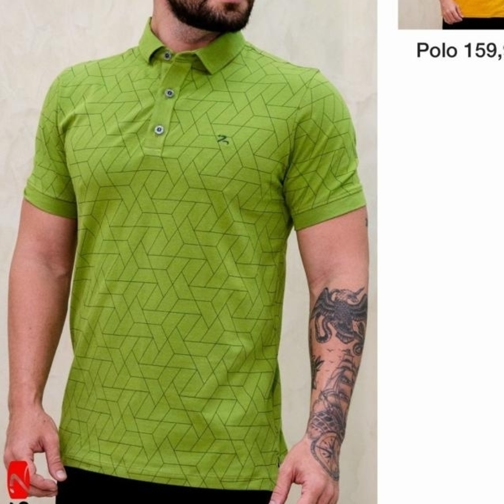 POLO SILK GEOMETRICO