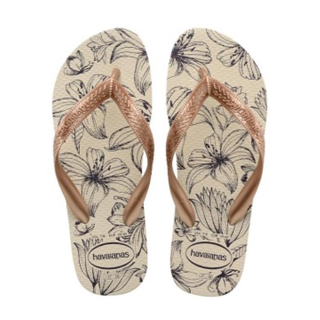 Sandália Havaianas Color Floral Bege Palha/Rose Gold 33/34 (1 PAR) P1O440444
