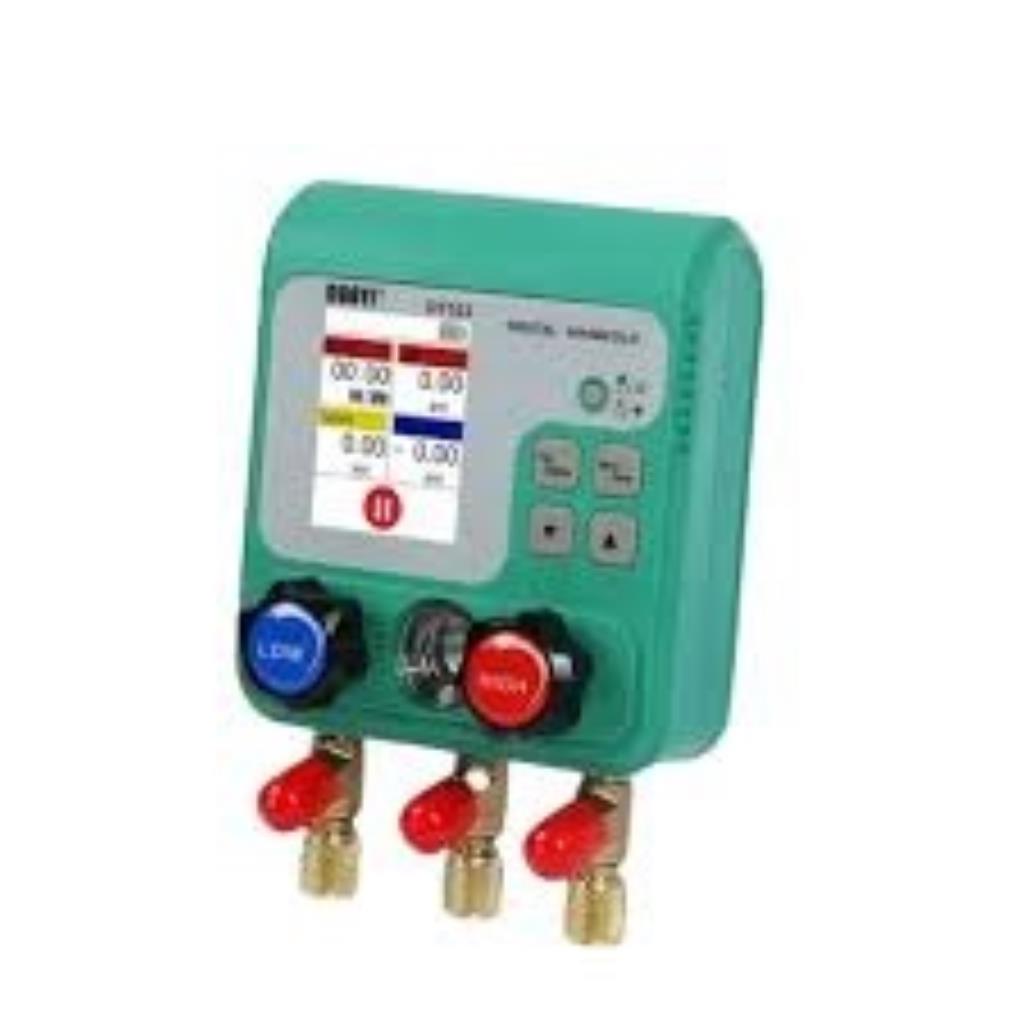 MANIFOLD DIGITAL 2 VIA COM VACOMETRO - MARCA DUOYI - DY523 - FREON R22 - R134 - R32 - R410 - R404 E OUTROS.