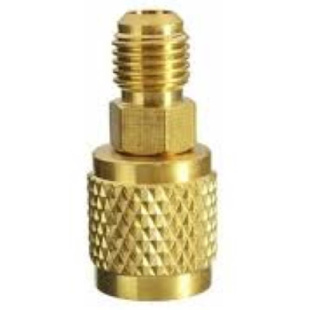 ADAPTADOR DE MANGUEIRA PARA MANIFOLD R 410 PARA R-22 - 5/16M - 1/4F.