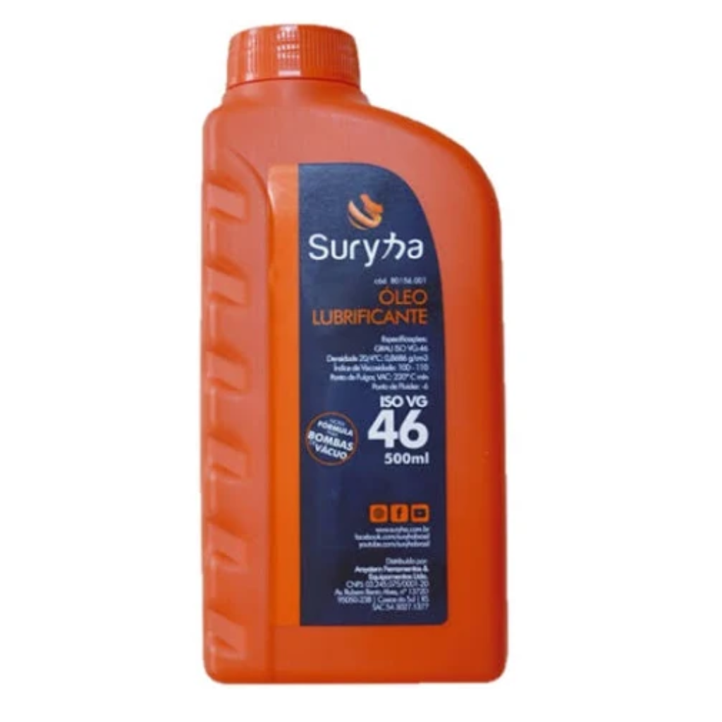 OLEO LUBRIFICANTE BOMBA VACUO ISO - VG 46 - 500ML - SURYHA.