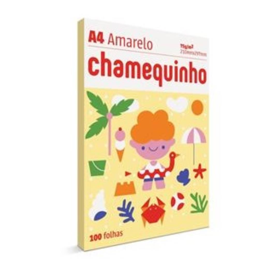 PAPEL SULFITE A4 75 MG² AMARELO PCTE 100 FLS