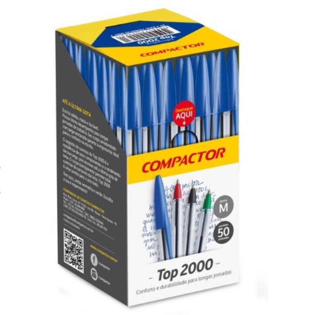 CANETA ESFEROGRAFICA TOP 2000 AZUL