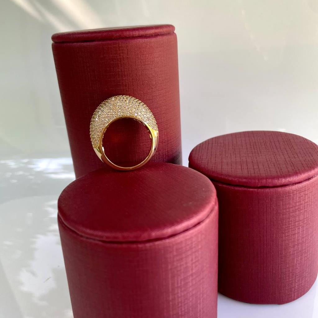 Anel Duplo Zirconia