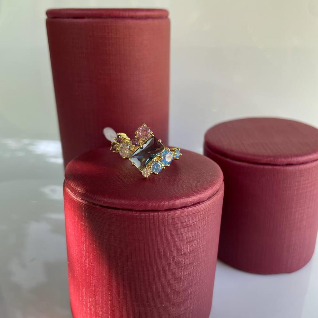 Anel Zirconias Multicolor