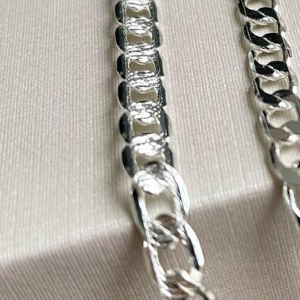 Pulseira Masculina Elo Batido Prata