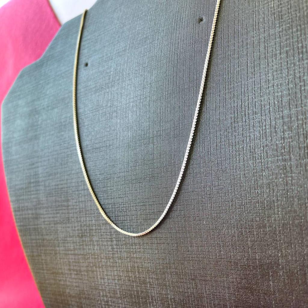 Colar Ouro Branco Liso
