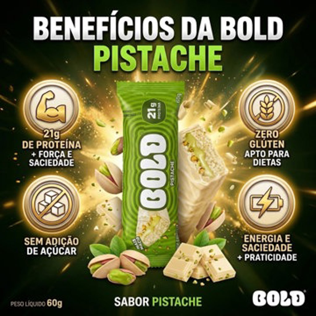 BOLD BAR 60G PISTACHE