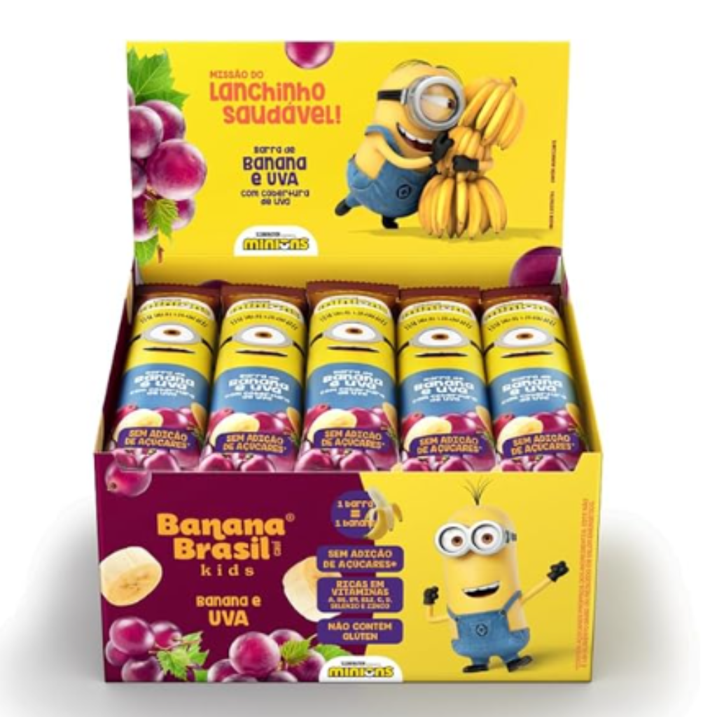 BARRA DE BANANA E MORANGO BANANA BRASIL 22G