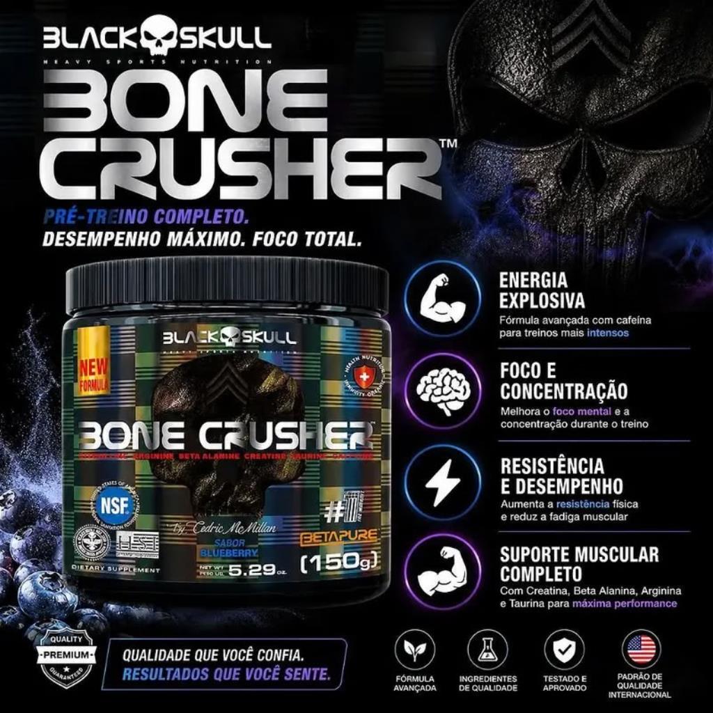 BONE CRUSHER BLACK SKULL FRUTAS AMARELAS 150G