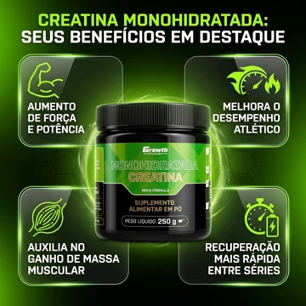 CREATINA GROWTH PURA 250 GRAMAS
