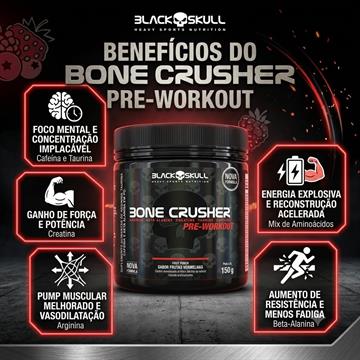 BONE CRUSHER BLACK SKULL FRUTAS VERMELHAS 150 GRAMAS