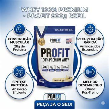 100% PREMIUM WHEY PROFIT CHOCOLATE AO LEITE 840G
