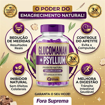 GLUCOMANAN + PSYLLIUM FORMA SUPREMA 120 CAPSULAS