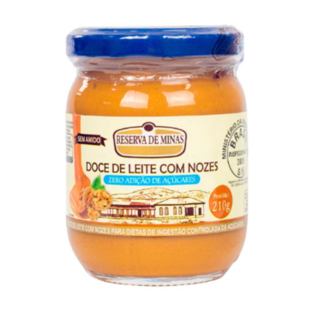 DOCE DE LEITE COM NOZES RESERVA DE MINAS 210G