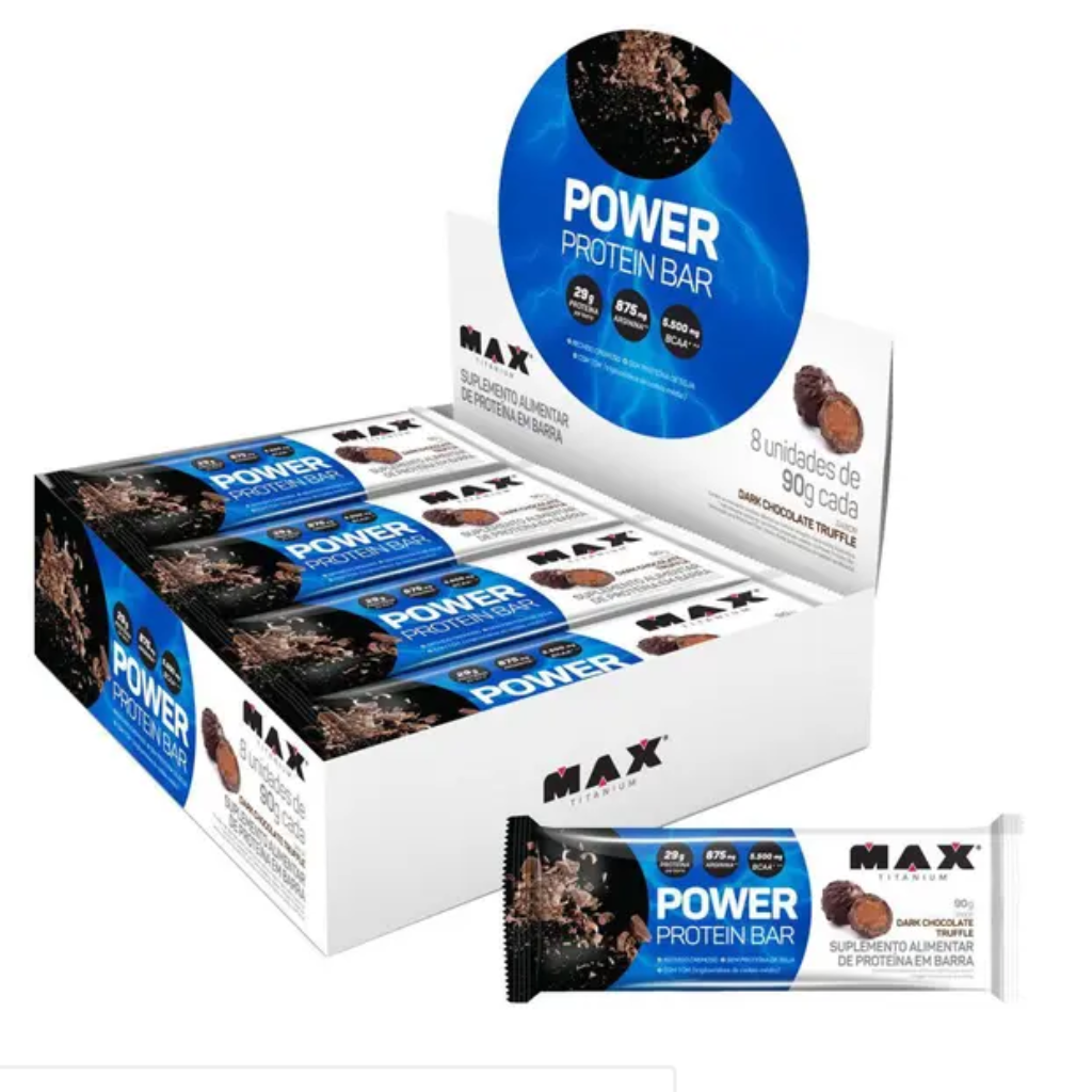 POWER PROTEIN BAR MAX TITANIUM DARK CHOCOLATE TRUFFLE 41G
