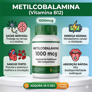 METILCOBALAMINA B12 1000MG 180 CAPS SUBLINGUAL