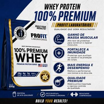 100% PREMIUM WHEY PROFIT BAUNILHA REFIL 40G