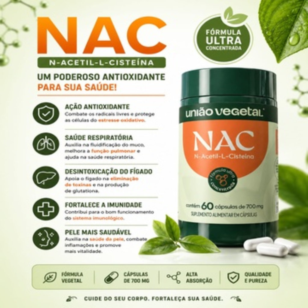 NAC UNIÃO VEGETAL 60CAPS