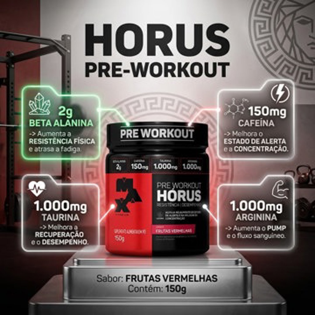 HORUS  MAX TITANIUM FRUTAS VERMELHAS 150 GRAMAS
