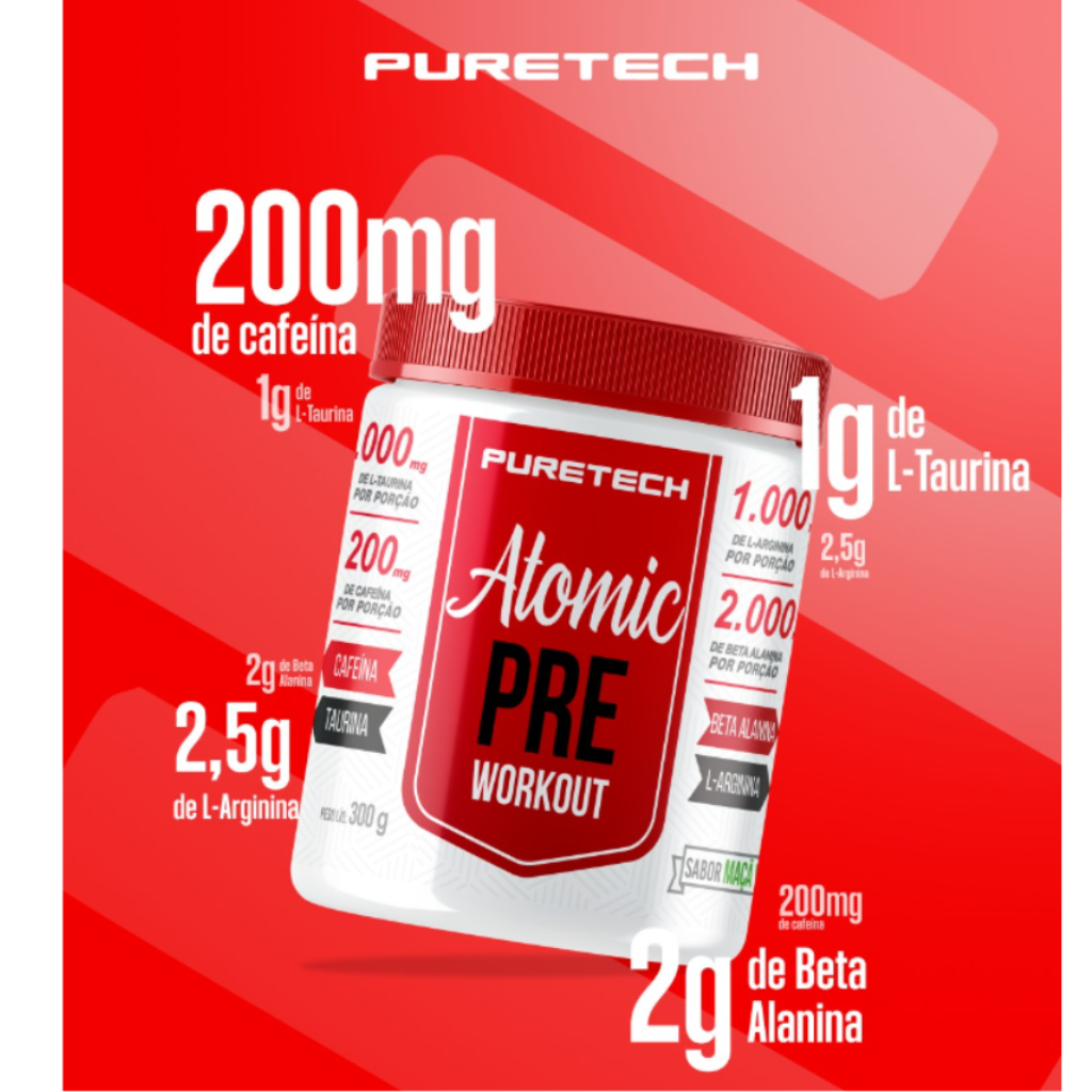 ATOMIC PRE WORKOUT 300G MAÇA VERDE