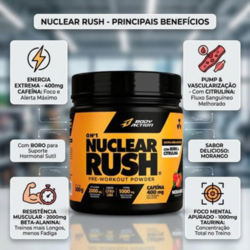 NUCLEAR RUSH 100G MORANGO