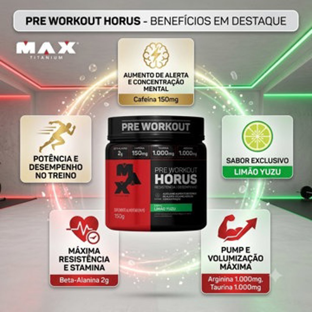 HORUS PRE WORKOUT LIMAO YUZU 150G