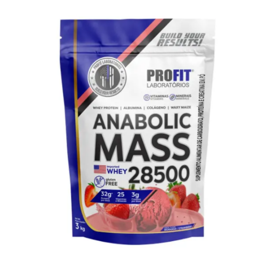 ANABOLIC MASS 28500 PROFIT MORANGO 3KG