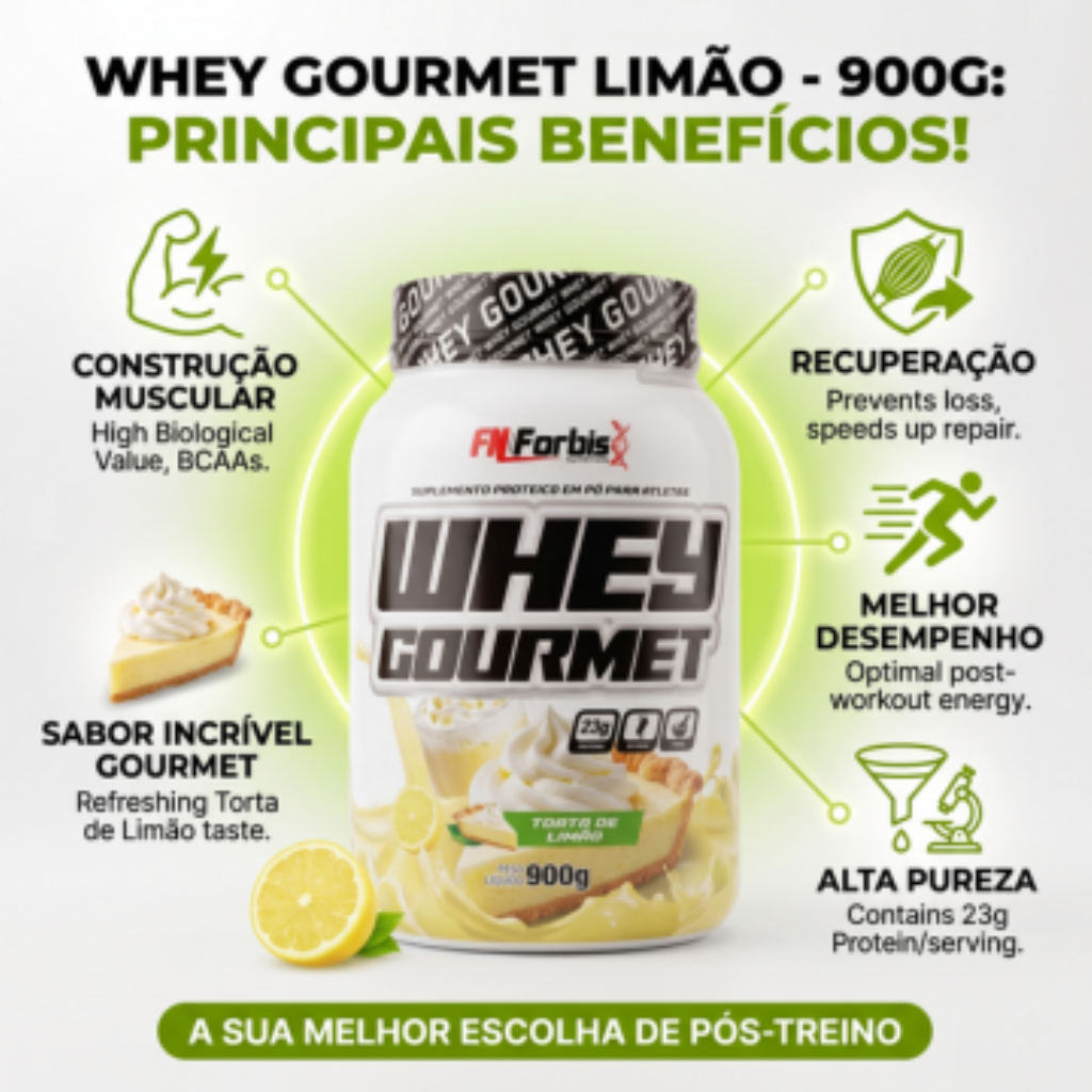 WHEY GOURMET FNFORBIS TORTA DE LIMÃO 907 GRAMAS