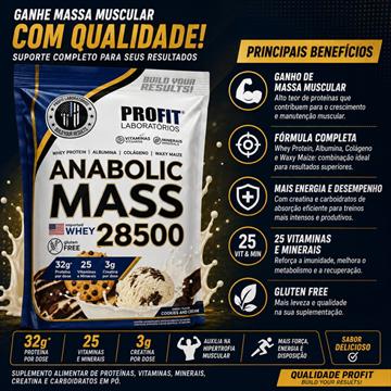 ANABOLIC MASS 28500 PROFIT COOKIES AND CREAM 3KG