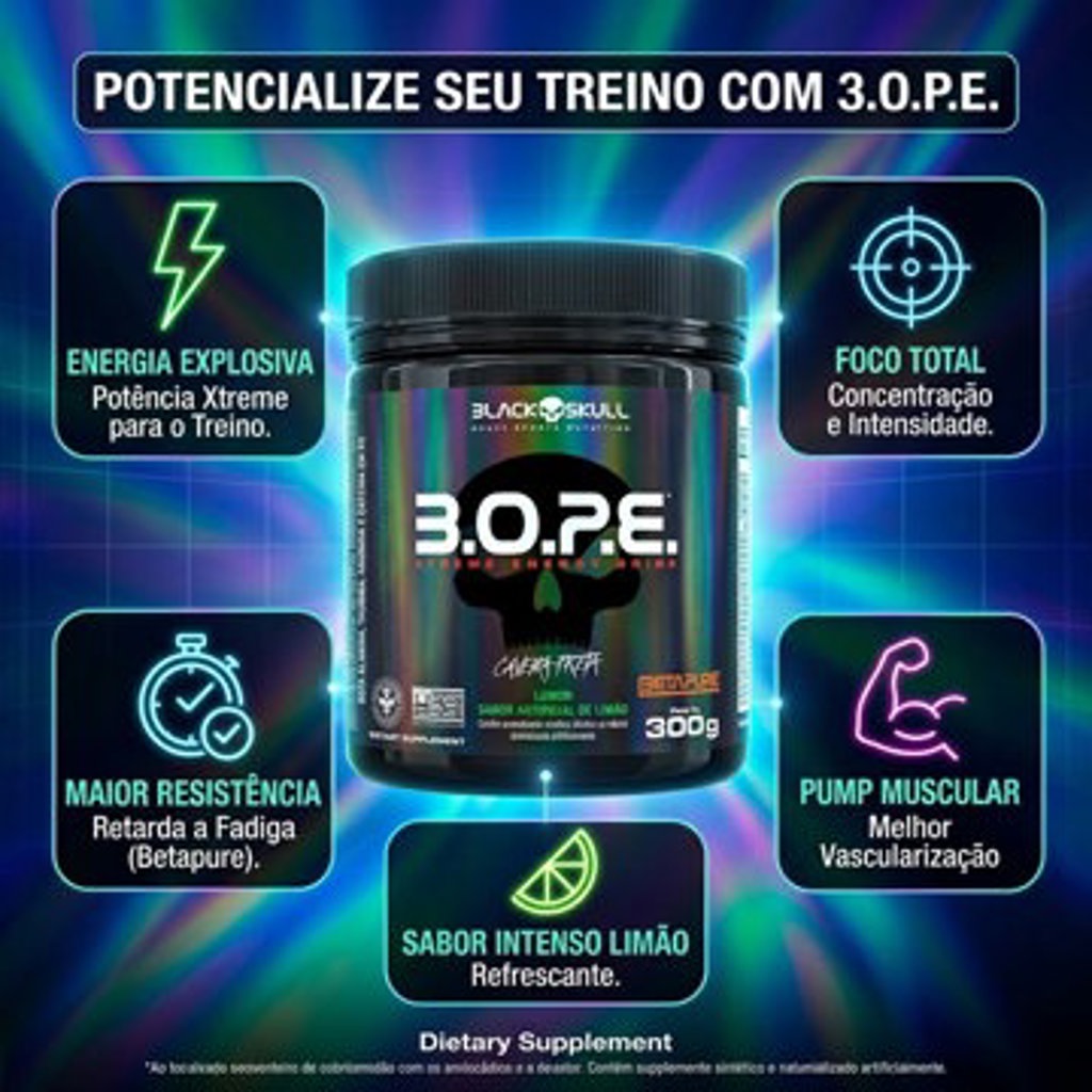 BOPE BLACK SKULL LIMÃO 300 GRAMAS