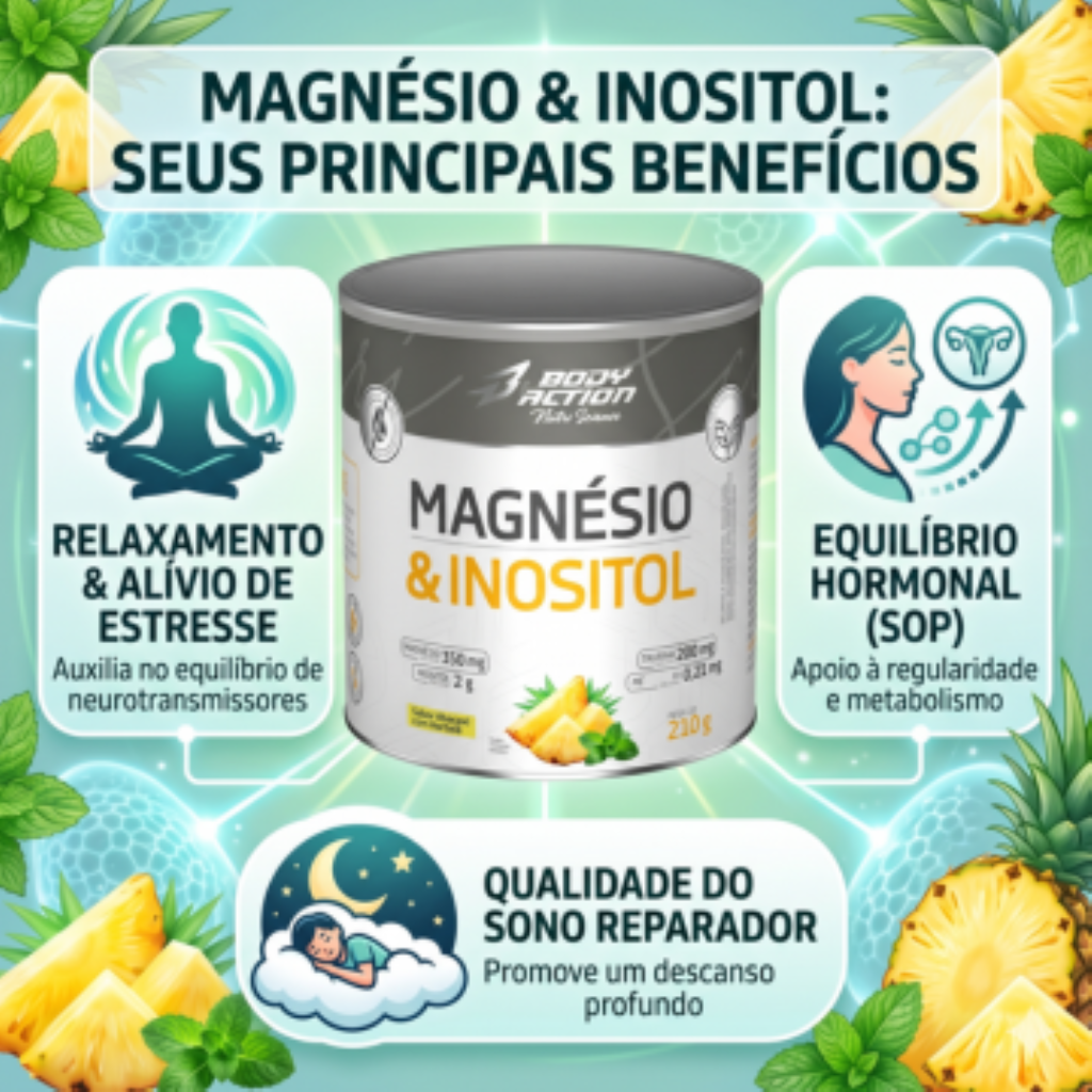 MAGNESIO & INUSITOL BODYACTION MARACUJA 210 GRAMAS