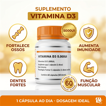 VITAMINA D3 5000UI RECOVER FARMA 60 CAPS