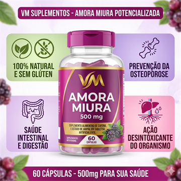 AMORA MIURA JM 500MG 60 CAPULAS