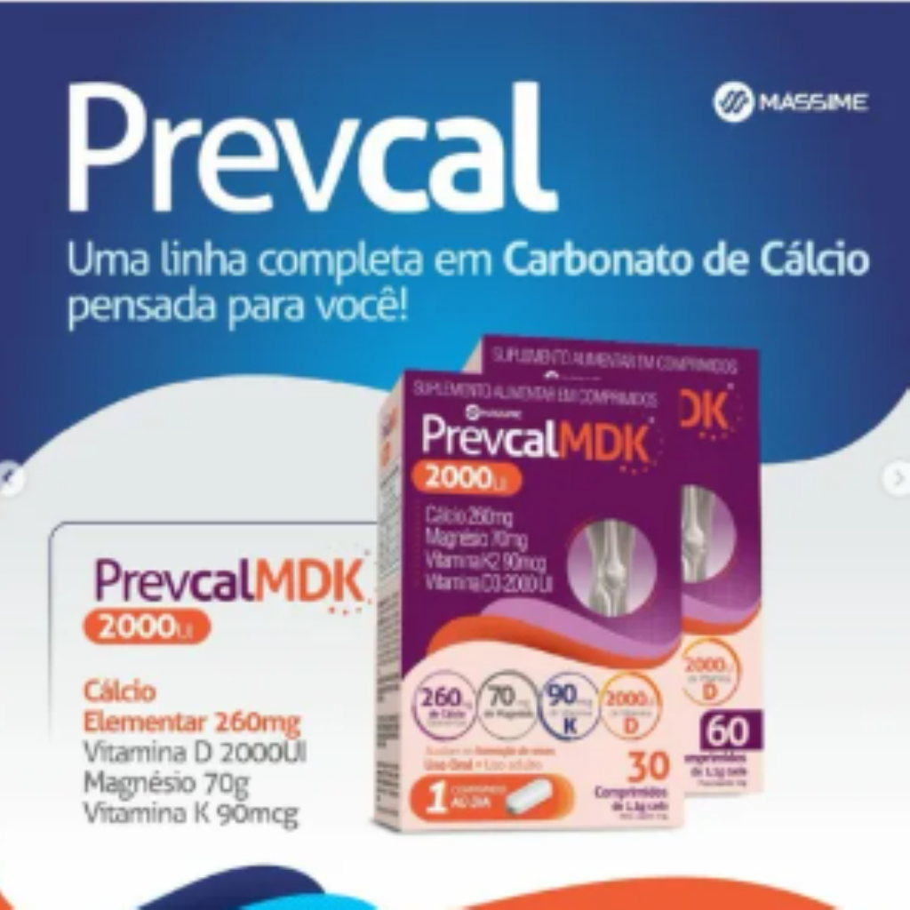 PREVCAL MDK CALCIO+MAGNESIO+VIT K2+VIT D3 60 COMPRIMIDOS