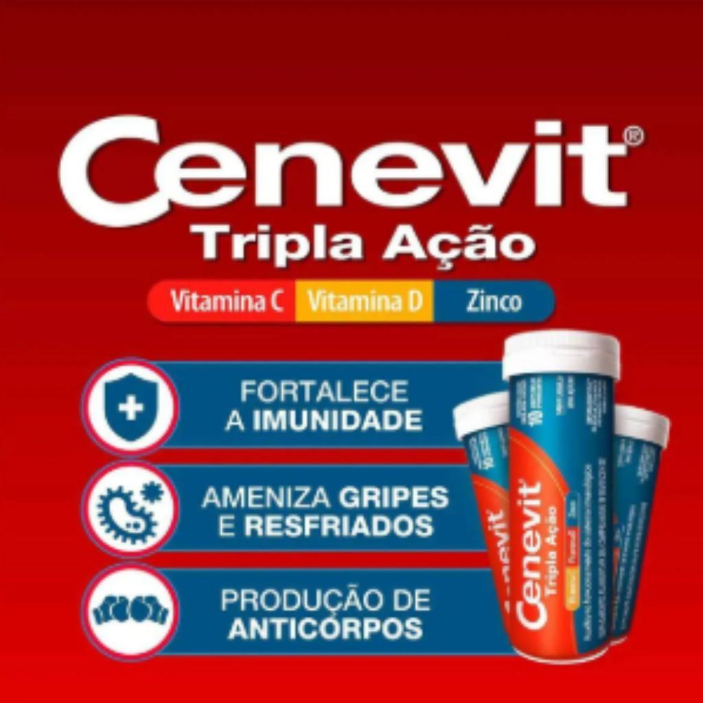 VITAMINA C + ZINCO+ VIT D CENEVIT 10 COMPRIMIDOS