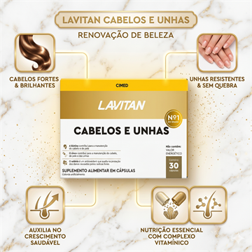 CABELOS E UNHAS LAVITAN 60 CAPSULAS