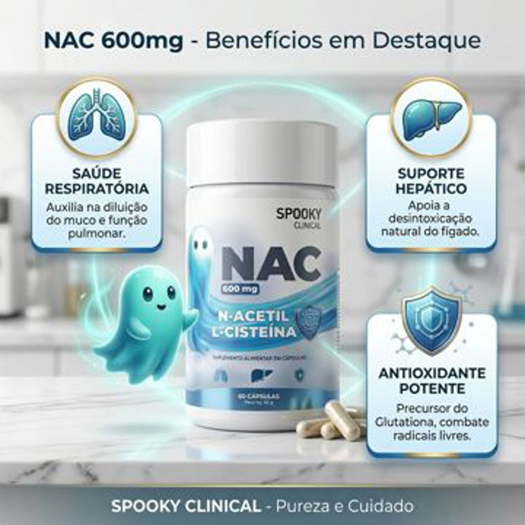 NAC SPOOKY 600MG 60 CAPSULAS