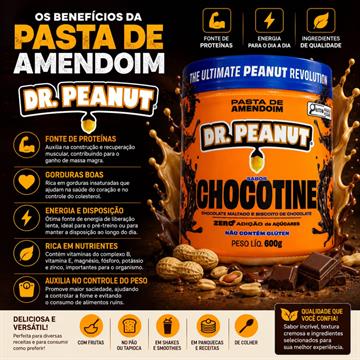 PASTA DE AMENDOIM DR PEANUT CHOCOTINE 600G