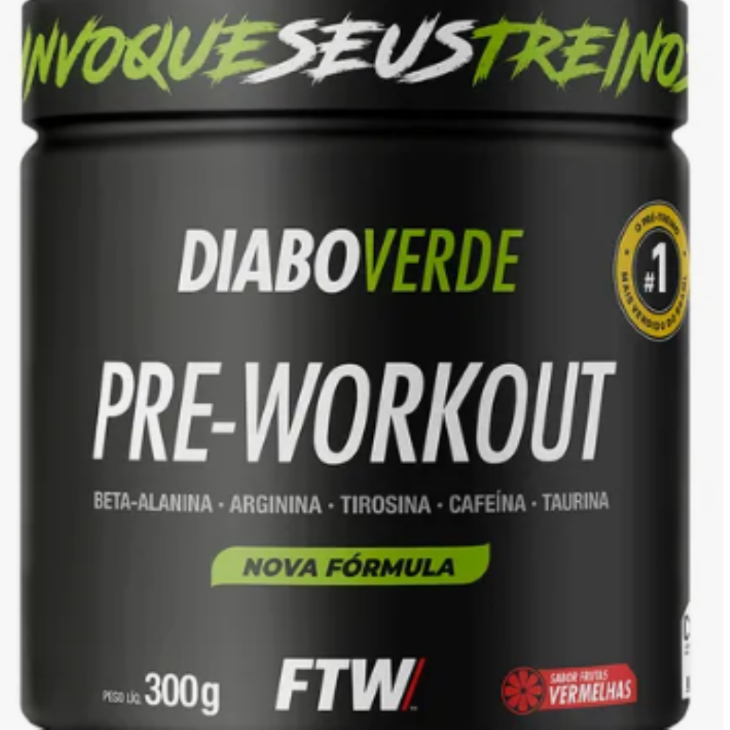 DIABO VERDE PRE WORKOUT FTW FRUTAS VERMELHAS 150G