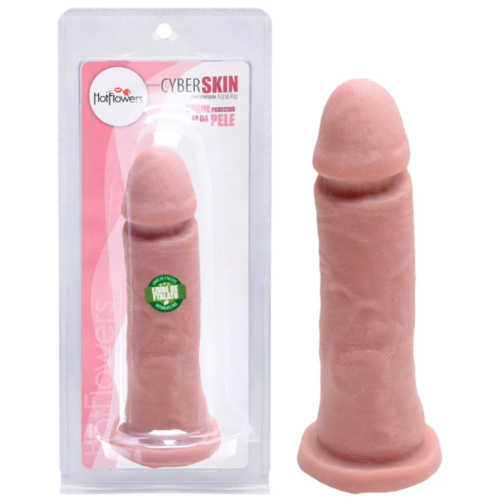 PRÓTESE CYBER SKIN COM VÉRTEBRA FLEXÍVEL 16X4 CM (HP209VTN) BEGE - HOTFLOWERS