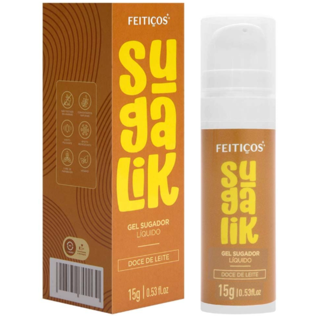 SUGALIK GEL SULGADOR LÍQUIDO DOCE DE LEITE 15G - FEITIÇOS