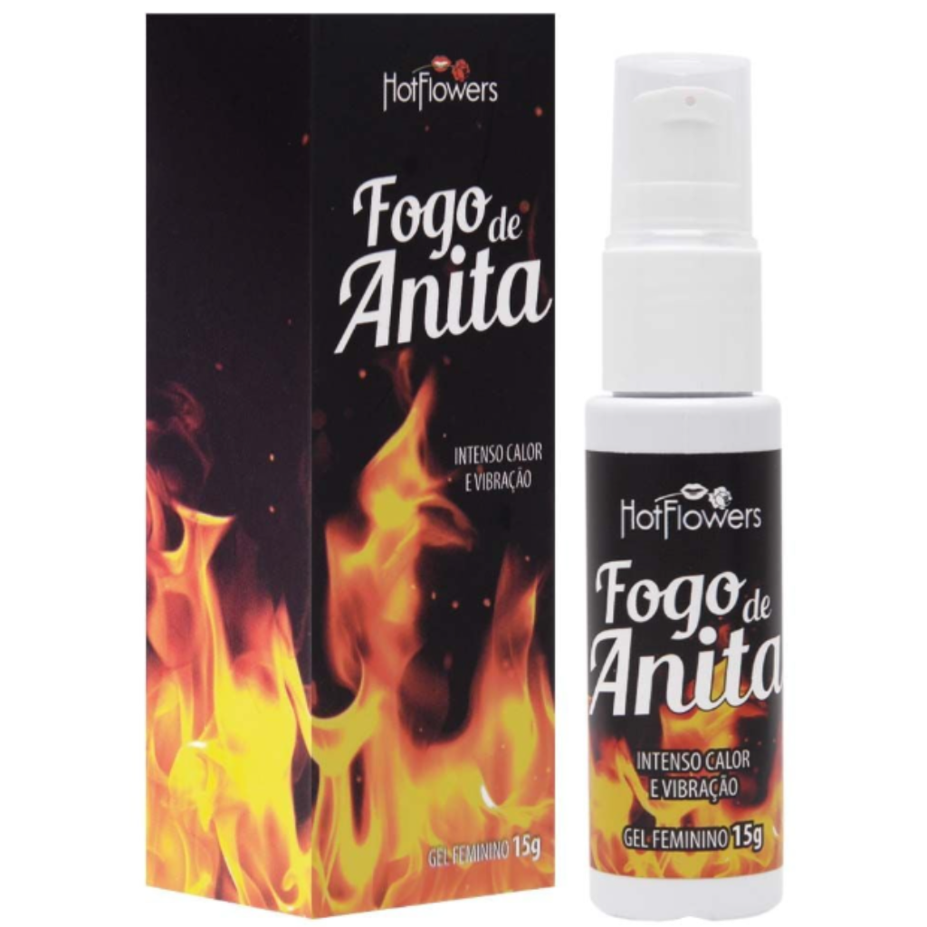 FOGO DA ANITA EXCITANTE FEMININO (HC750) ESQUENTA E VIBRA 15G - HOTFLOWERS
