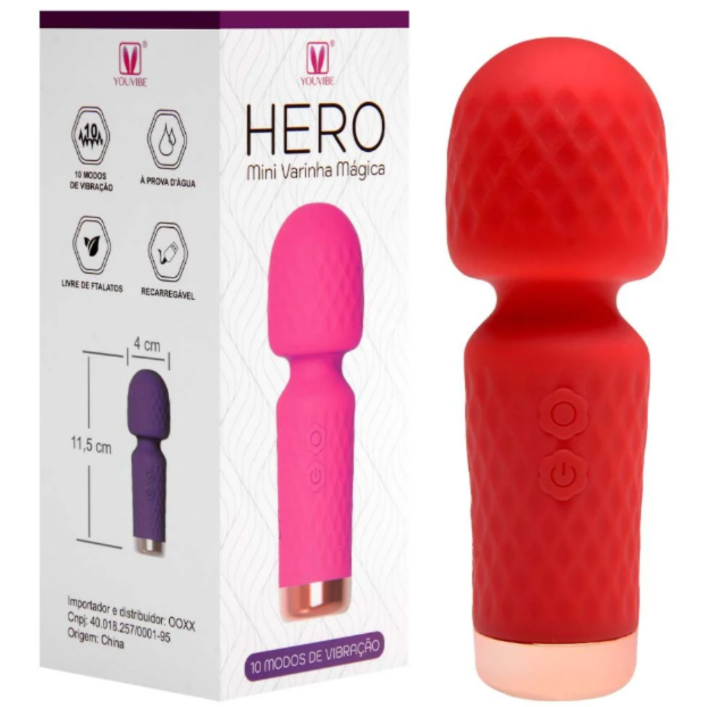 HERO MINI VARINHA MÁGICA (AV000A) 10 MODOS DE VIBRAÇÃO - YOU VIBE