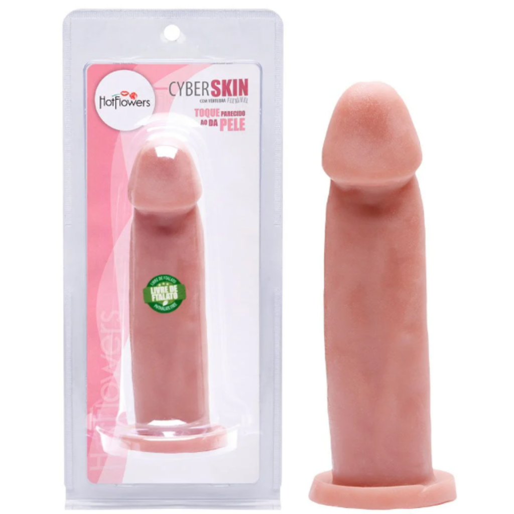 PRÓTESE CYBER SKIN COM VÉRTEBRA FLEXÍVEL 18X4,5 CM (HP240VTN) BEGE - HOTFLOWERS