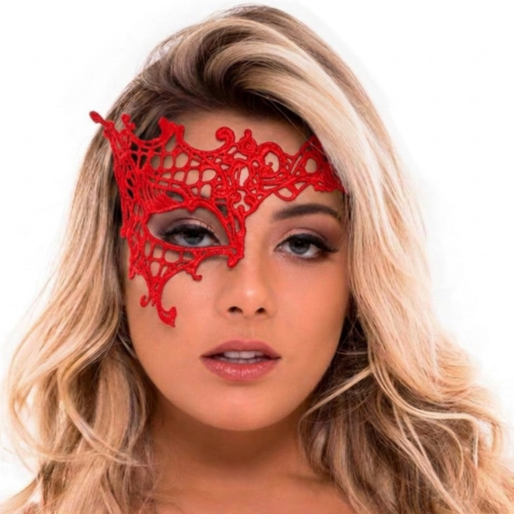MÁSCARA NAYLA (CÓD.:8396) VERMELHO - SAPEKA